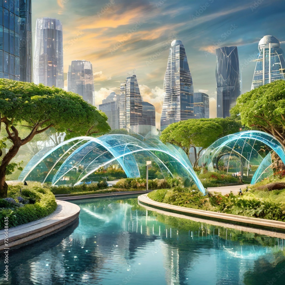 Obraz premium Ciudad futurista