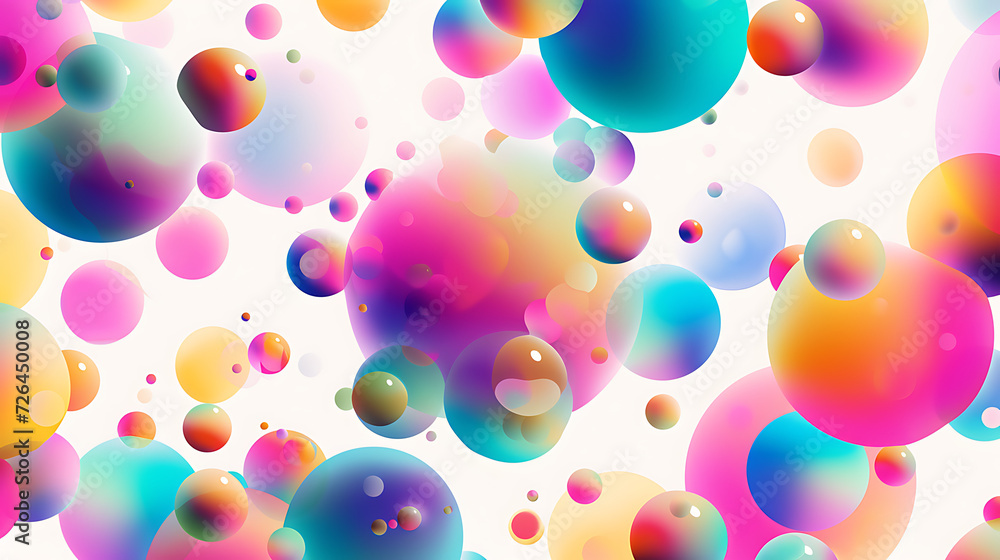 a series of colored circles on grey background, in the style of vibrant color gradients, distorted perspectives, exaggerated forms