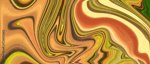 Gradient marble whirl motion design abstract colorful background with golden lines