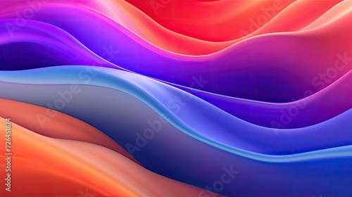 Vibrant Waves of Color in Abstract Art - Generative AI