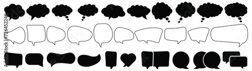 Speech Bubble set. Talk bubble collection. Cloud speech bubbles. Isolated vector elements.