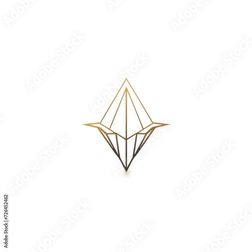 minimalistic graphic logo of crystal jewelry on white background