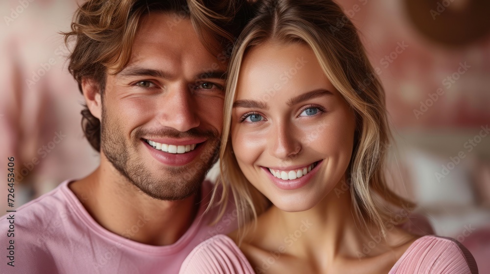 Affectionate Couple with Captivating Smiles Affectionate Couple with Captivating Smiles