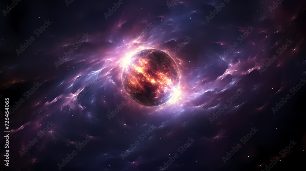 Space galaxy background, 3D illustration of nebulae in the universe Space galaxy background, 3D illustration of nebulae in the universe