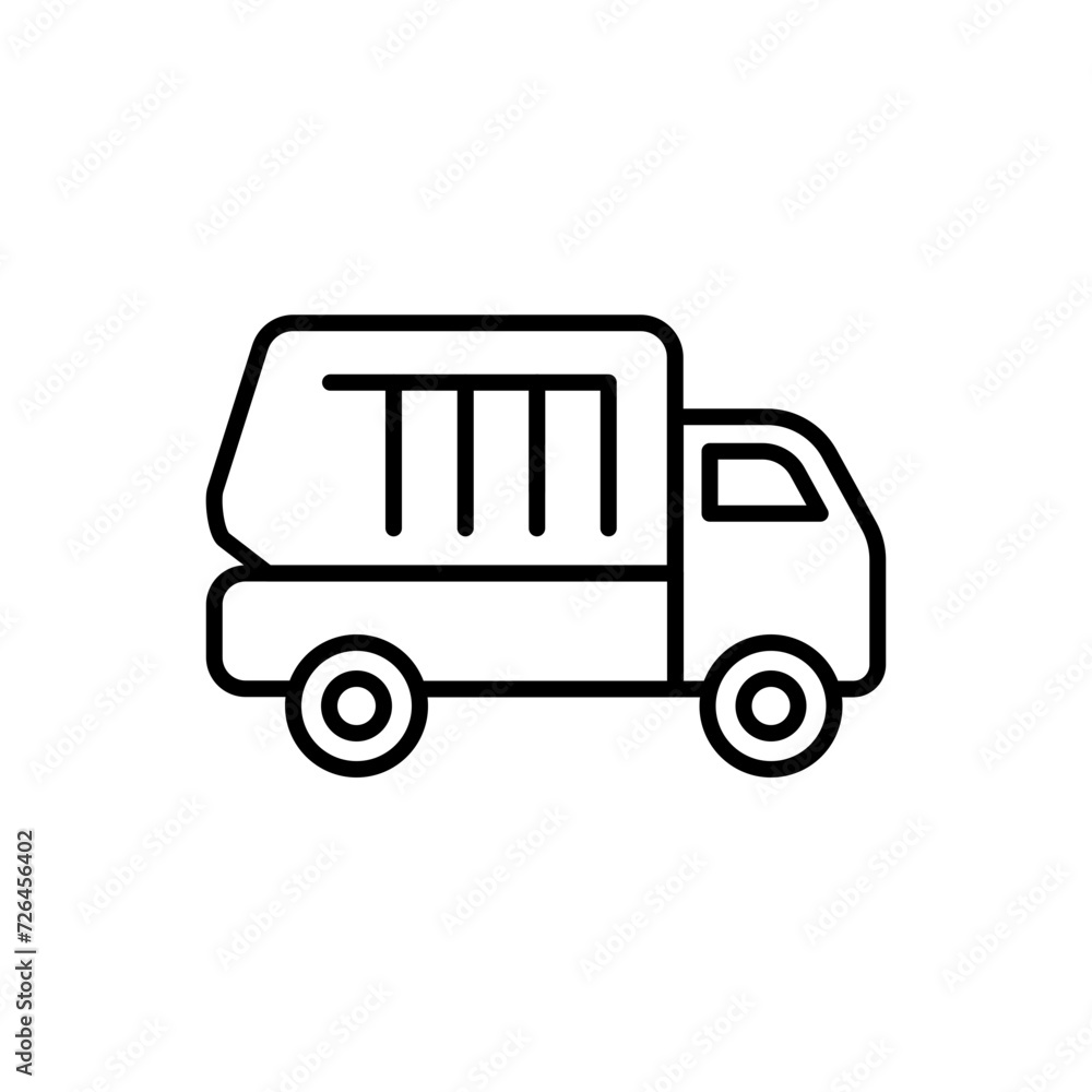 Dump truck outline icons, minimalist vector illustration ,simple transparent graphic element .Isolated on white background Dump truck outline icons, minimalist vector illustration ,simple transparent graphic element .Isolated on white background