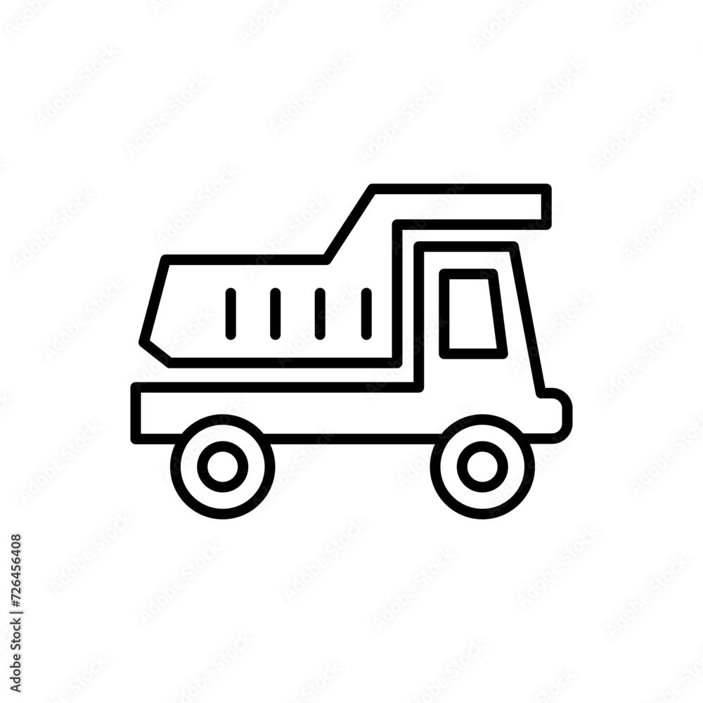 Mine truck outline icons, minimalist vector illustration ,simple transparent graphic element .Isolated on white background Mine truck outline icons, minimalist vector illustration ,simple transparent graphic element .Isolated on white background