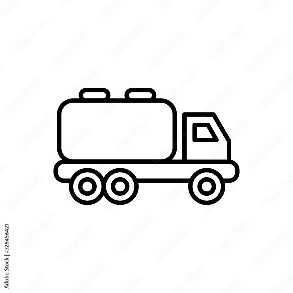 Oil truck outline icons, minimalist vector illustration ,simple transparent graphic element .Isolated on white background Oil truck outline icons, minimalist vector illustration ,simple transparent graphic element .Isolated on white background