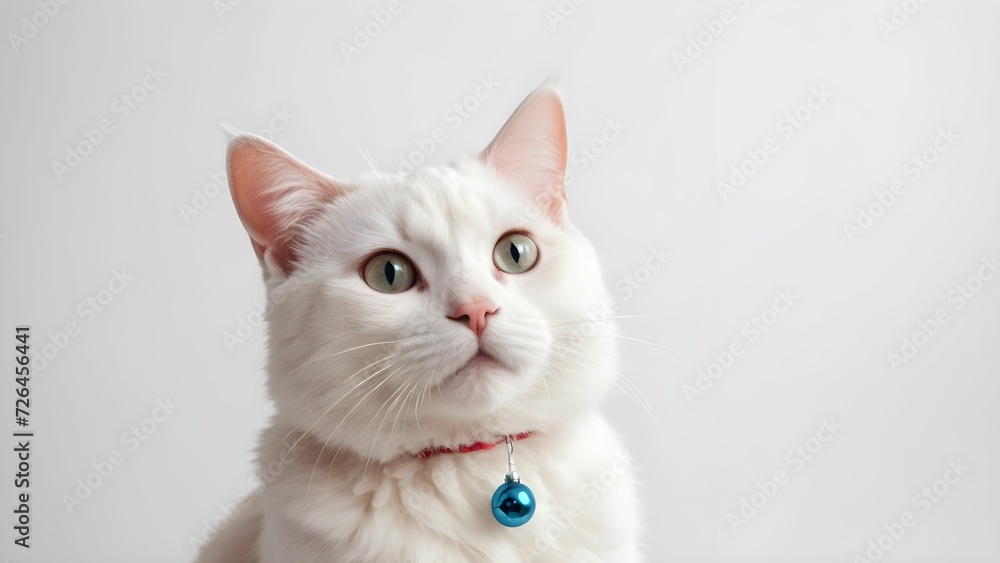cat on a white background of a postcard with a place for text. for greeting cards cat on a white background of a postcard with a place for text. for greeting cards