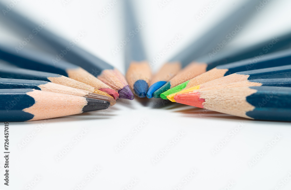 Obraz premium close up of colored pencils