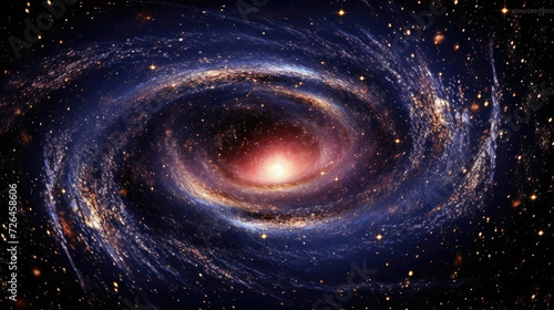 Spiral Galaxy in Space - Generative AI