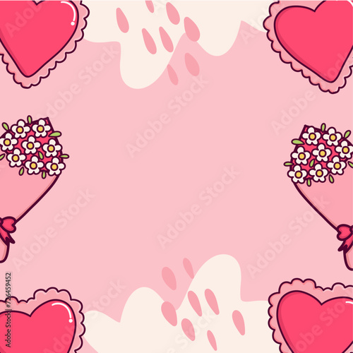 Hand-drawn Valentine's Day Background