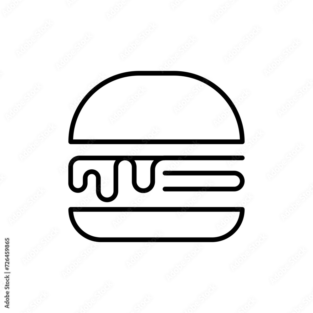 Burger outline icons, minimalist vector illustration ,simple transparent graphic element .Isolated on white background Burger outline icons, minimalist vector illustration ,simple transparent graphic element .Isolated on white background