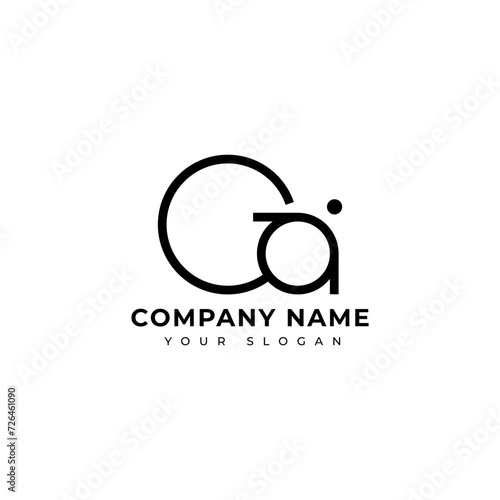 Modern Letter Ca logo vector design template