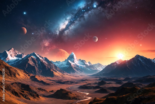 Landscape of a mysterious alien planet © DAndreev
