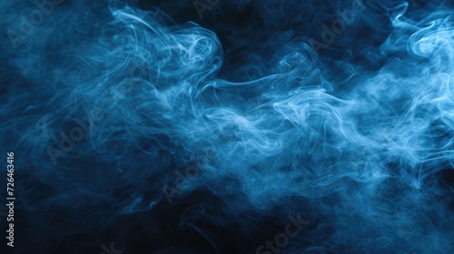Close-up shot of smoke on a black background. Versatile image that can be used for various projects