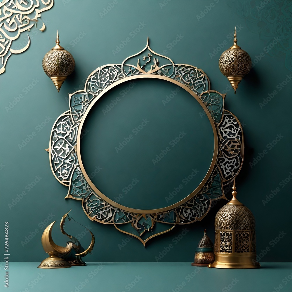 Frame on the wall Islamic arabic background Frame on the wall Islamic arabic background