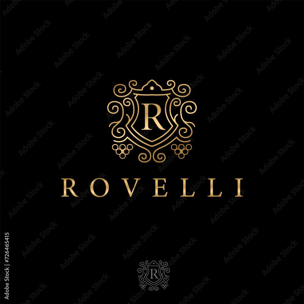 Luxury letter R for your business beauty care, spa, boutique vector logo design