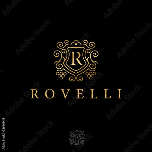 Luxury letter R for your business beauty care, spa, boutique vector logo design
