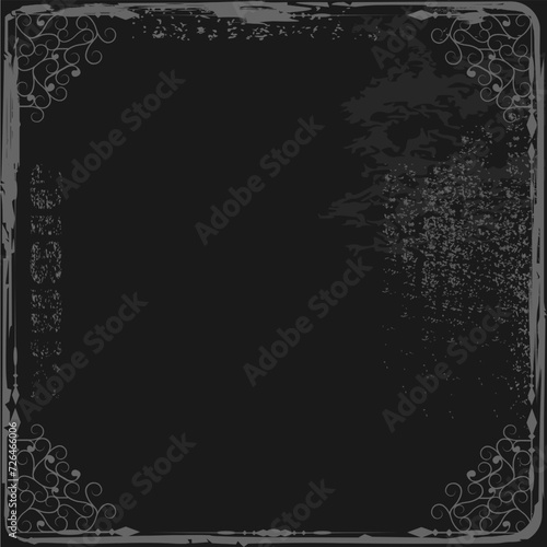 Vektor Vintage Rahmen - Design Element Retro Style - Cover quadratisch - gerahmt mit Ornamenten