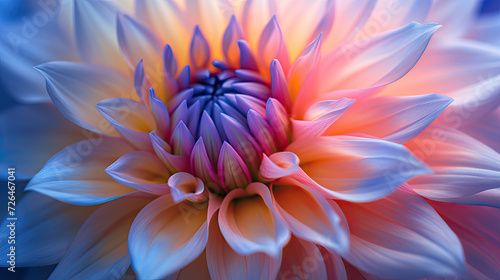 Blooming Flower Radiating Luminous Petals - Generative AI