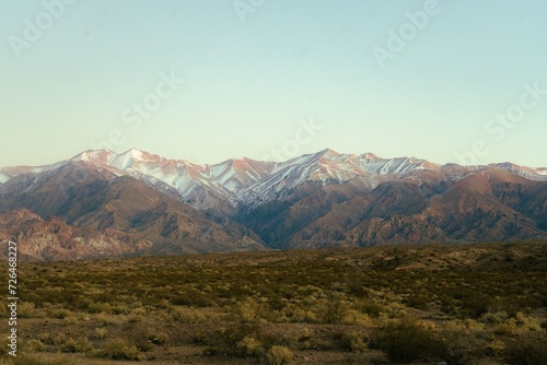 mountains in the morning