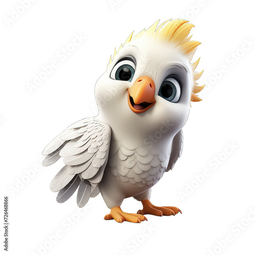 bird cartoon isolated on Trasnpernat Background