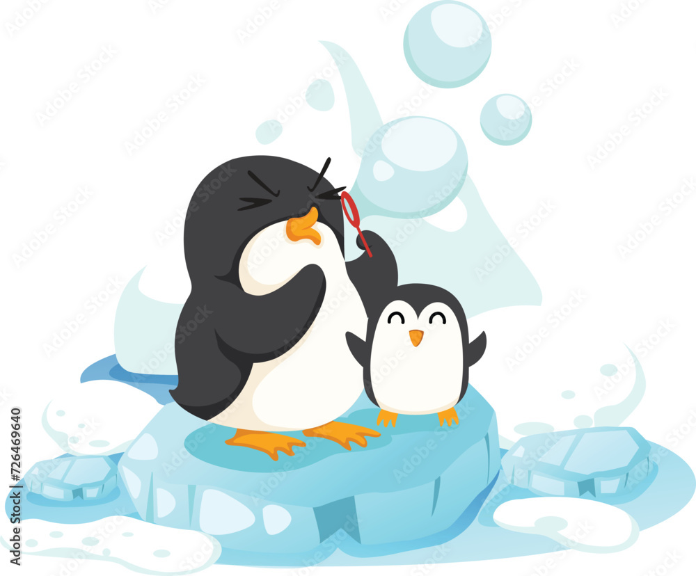 Naklejka premium illustration of isolated cartoon penguin vector