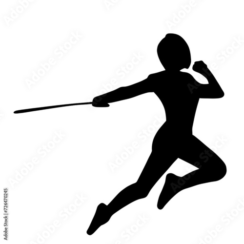 silhouette of a person with a sword