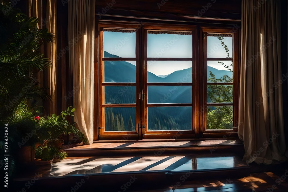 Fototapeta premium window in the old house