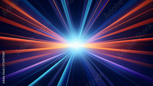 A colorful background with a bright light and a blue and yellow light.,, Abstract blue speed light effect on black background vector illustration