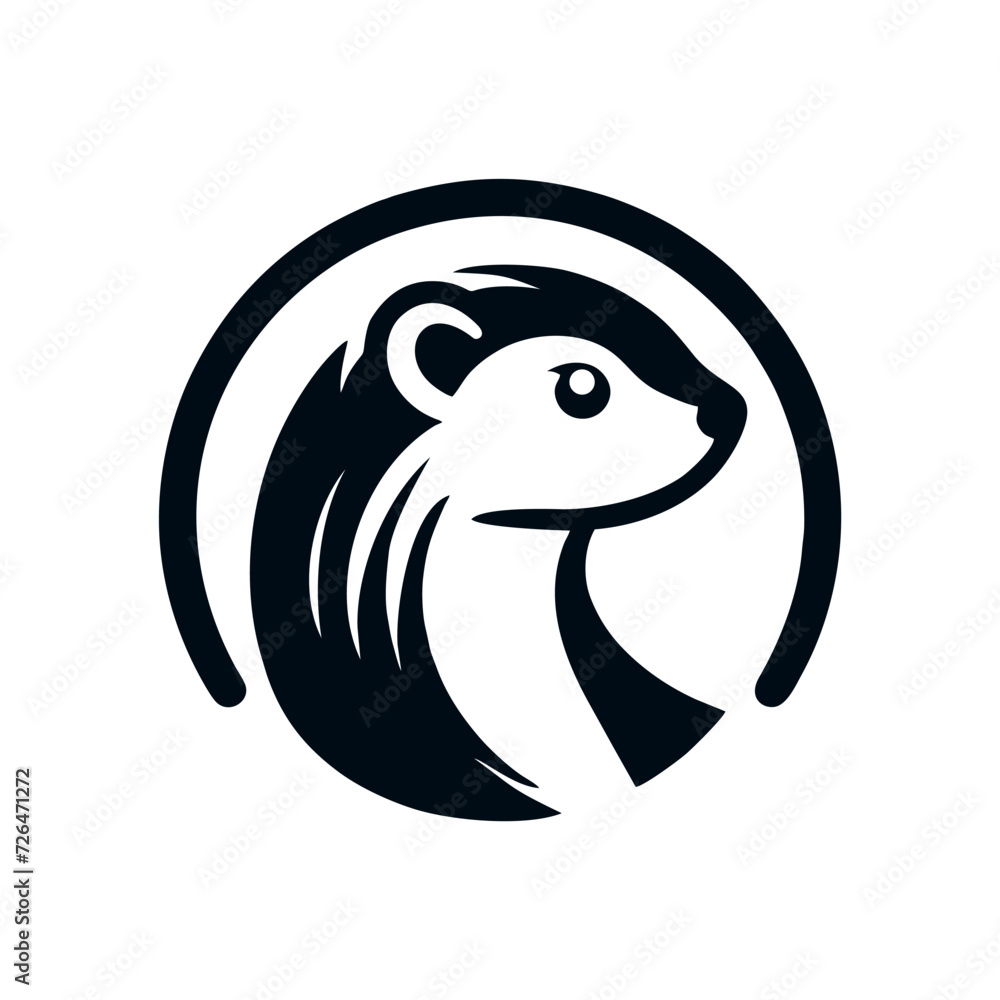 weasel logo design in a simple and elegant style weasel logo design in a simple and elegant style