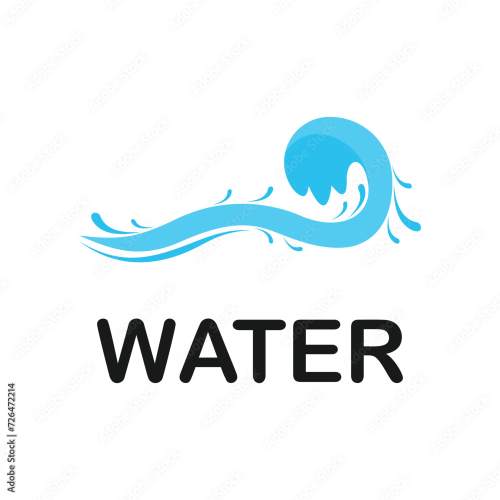 Fototapeta premium Water logo design with modern concept