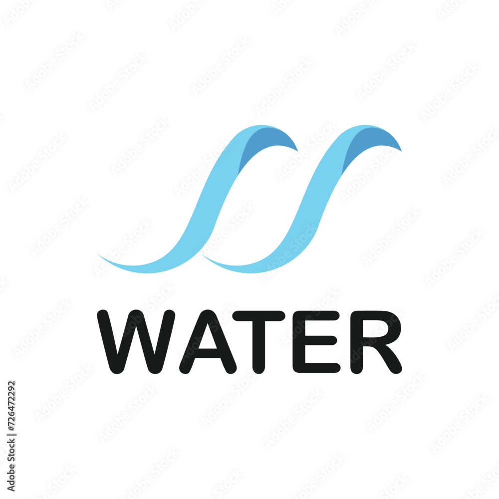 Water logo design with modern concept