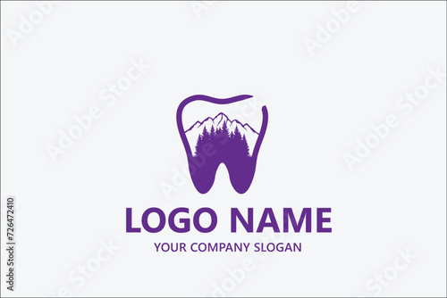 Dental Lake Mountain logo vector