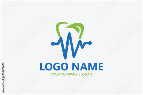 W Shaped dental logo vector