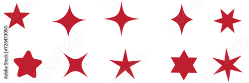 Sparkle vector icons set. Shine symbol illustration. star sign collection.