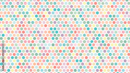 abstract geometric graphic seamless colorful hexagon pattern background