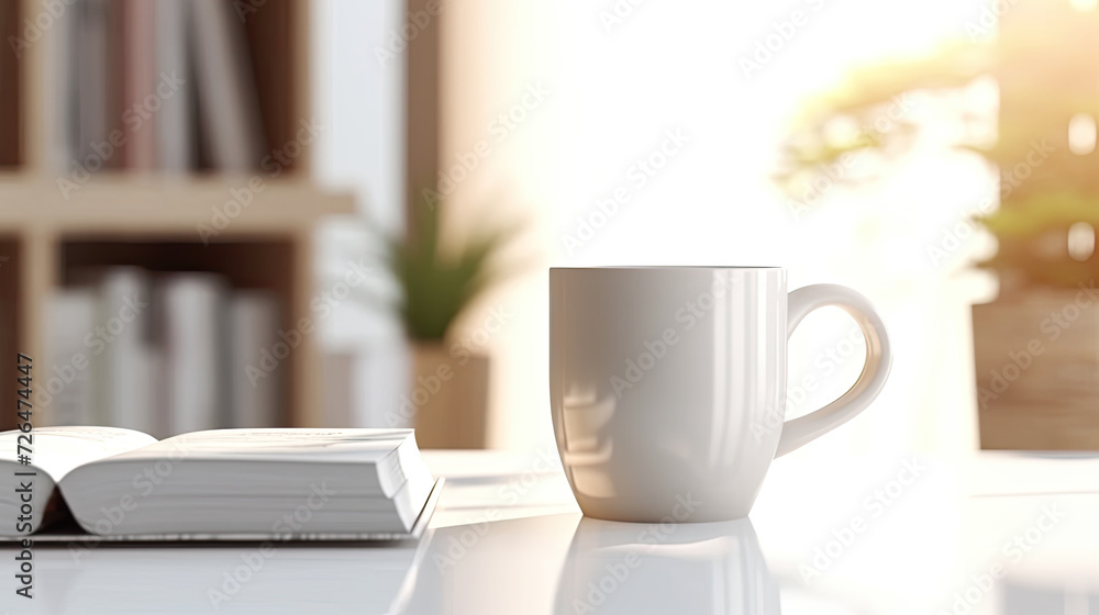 Peaceful Pause with Coffee and a Good Book - Generative AI Peaceful Pause with Coffee and a Good Book - Generative AI