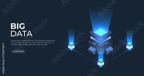 Wallpaper Mural Big data isometric vector illustration. operating space concept data technology. good for the website, banner, and landing page. Torontodigital.ca