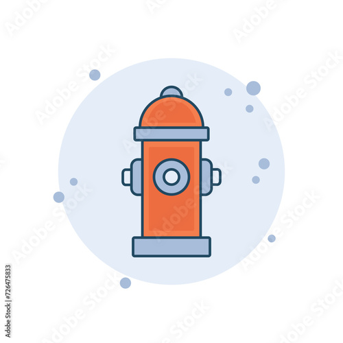 Wallpaper Mural Cartoon hydrant icon vector illustration. Fire hydrant on bubbles background. Security sign concept. Torontodigital.ca