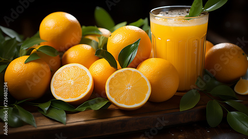 Fresh Orange Juice  A Citrus Splash on the Table