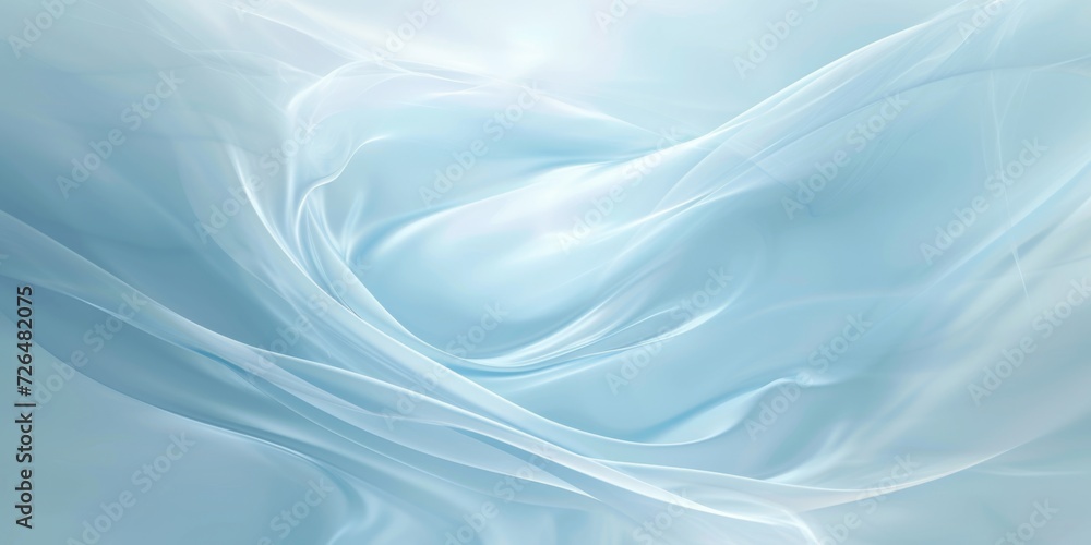 Elegant swirls of light blue silk fabric create a serene and abstract backdrop with a soft, fluid texture Elegant swirls of light blue silk fabric create a serene and abstract backdrop with a soft, fluid texture