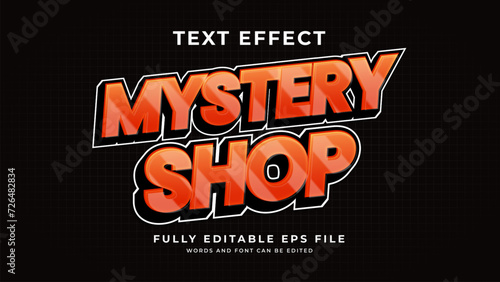 Vector mystery shop editable text effect