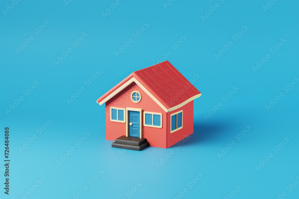 Minimal house symbol. Real estate mortgage loan concept. 
