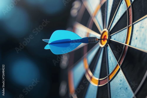 Blue dart hit on center of target the success business target customer online marketing consultants. 
