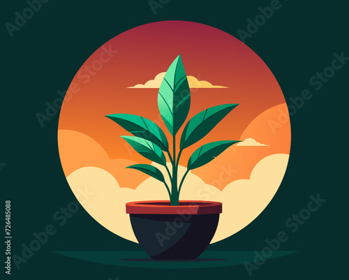 plant herb houseplant room plant vector flower seedling grass greenery perennial sprout