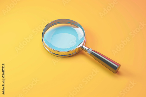 Magnifying glass. Discovery research search analysis concept. 