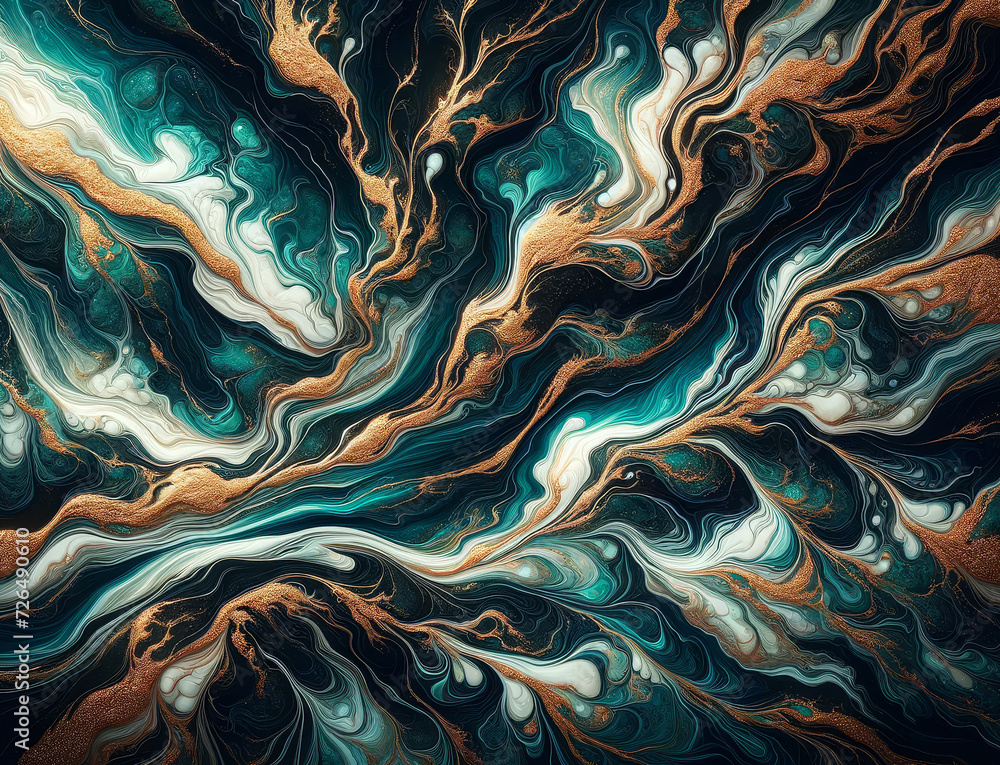 Obraz premium an abstract pattern resembling a fluid or marble texture