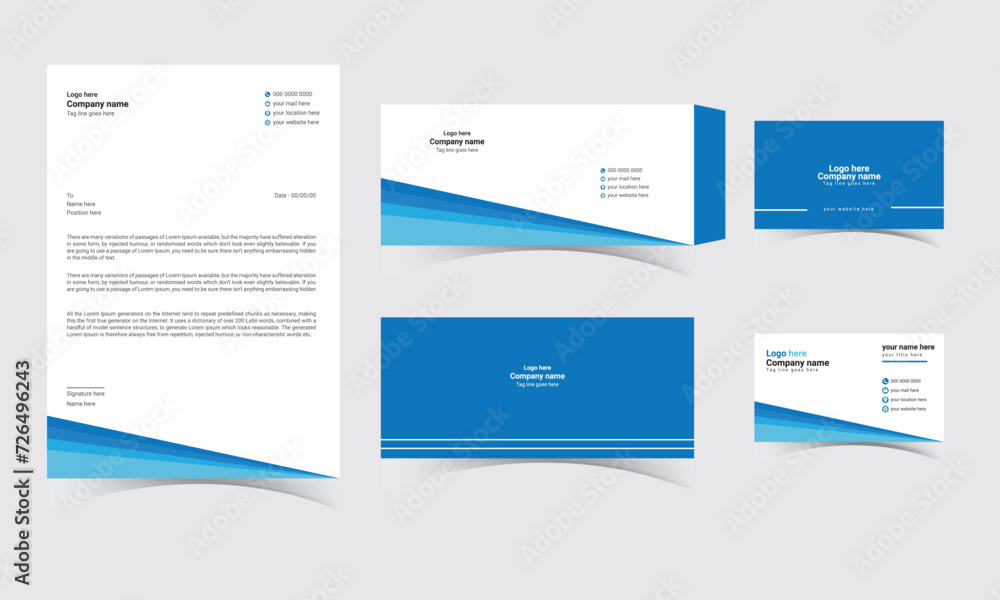Corporate stationery design. Corporate stationery design.