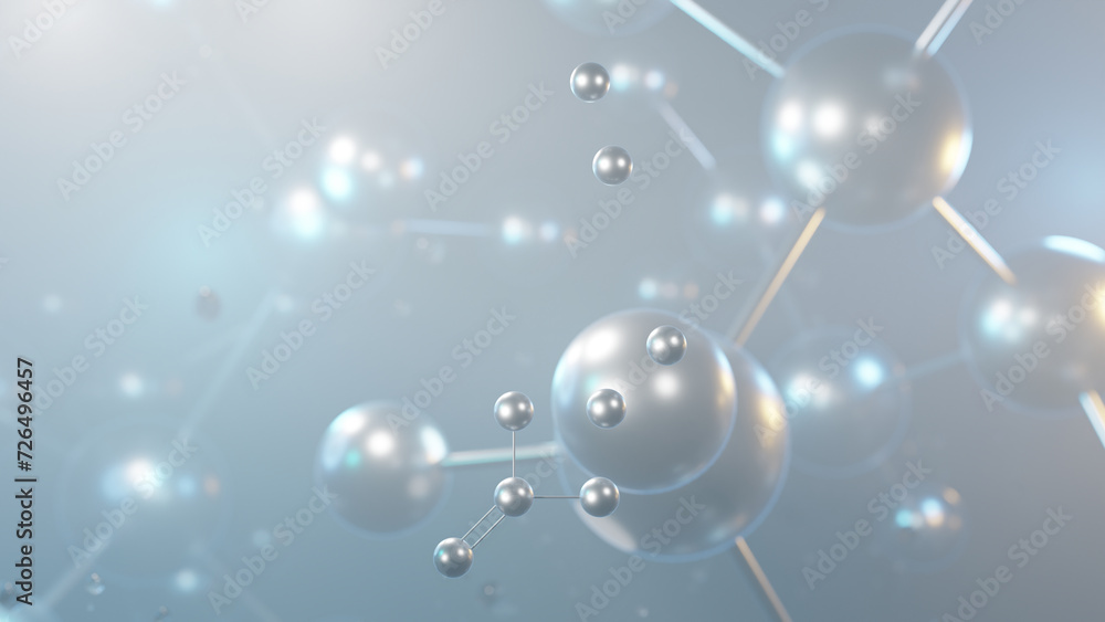 aluminium silicate molecular structure, 3d model molecule, e559, structural chemical formula view from a microscope aluminium silicate molecular structure, 3d model molecule, e559, structural chemical formula view from a microscope